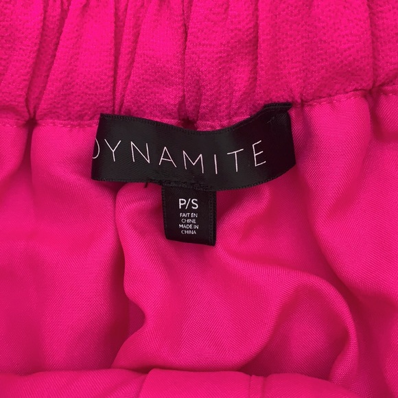 4 for $50 Bright pink dynamite skirt with elastic waist - Picture 3 of 3